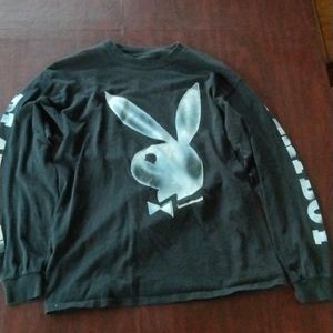 Playboy Foil Rabbit Head Long Sleeve